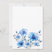 Blue Floral Garden Tea Party Vrijgezellenfeest Kaart (Achterkant)