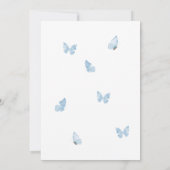 Blue Floral Garland Housewarming Party Kaart (Achterkant)