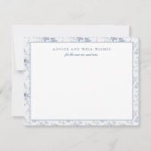  Blue Floral gepersonaliseerd advies Kaarten Notitiekaartje (Voorkant)