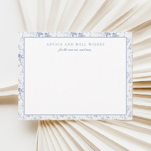  Blue Floral gepersonaliseerd advies Kaarten Notitiekaartje