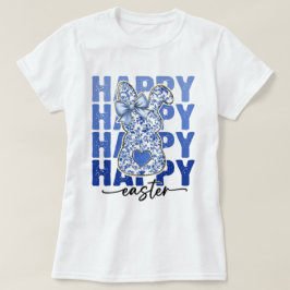 Blue Floral Glitter Paashaas Coquette T-shirt
