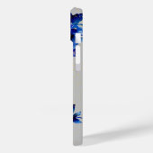 Blue Floral Gold Confetti Case-Mate iPhone Case (Achterkant / Links)