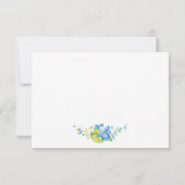 Blue Floral Gold Vrijgezellenfeest Hartelijk dank Kaart (Achterkant)