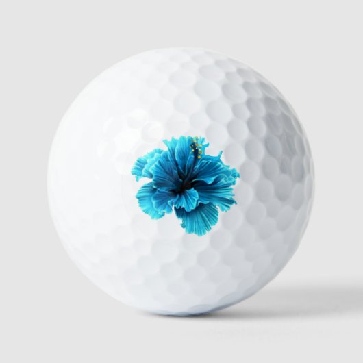 Blue Floral Golf Balls Golfballen (Voorkant)