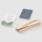 Blue Floral Greenery Botanical Wedding Ceremony Handwaaier (Niet-gemonteerd)