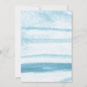 Blue Floral Greenery Deer Boy Baby shower Kaart (Achterkant)