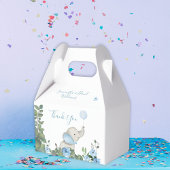 Blue Floral Greenery Elephant Baby shower Bedankdoosjes