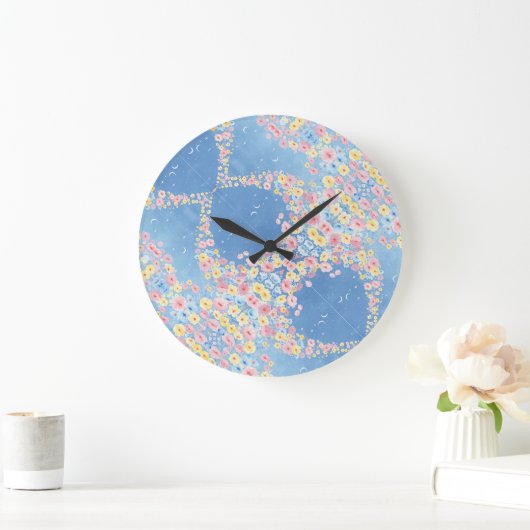 Blue Floral  Grote Klok (Huis)