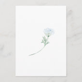 Blue Floral Guess Wie Baby shower Games Informatiekaartje (Voorkant)