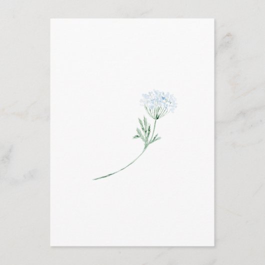 Blue Floral Guess Wie Baby shower Games Informatiekaartje (Voorkant)