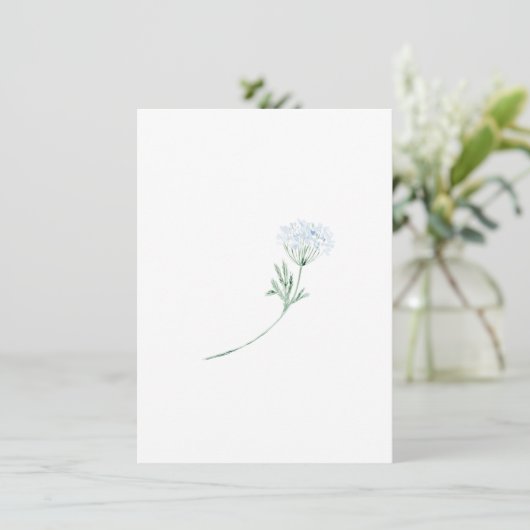 Blue Floral Guess Wie Baby shower Games Informatiekaartje (Staand voorkant)