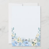 Blue Floral Guess Wie Baby shower Games Kaart (Voorkant)