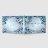 Blue  Floral Guest Book Gastenboek (Volledig)