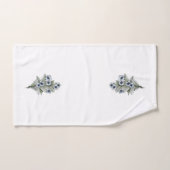 Blue Floral Guest Towel Handdoek (Handdoek)