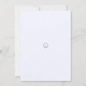 Blue Floral Hallo Baby - Shower Invitation Kaart (Achterkant)