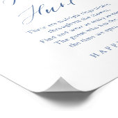 Blue Floral Het Ring Spel Vrijgezellenfeest Spel Poster (Hoek)