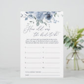 Blue Floral Hoe oud is de bruid om spel te zijn (Staand voorkant)