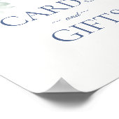 Blue Floral Hydrangea Botanische Kaarten & Geschen Poster (Hoek)