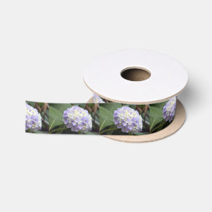 Blue Floral Hydrangea Foto Satijnen Lint