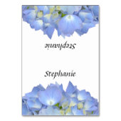 Blue Floral Hydrangea Naam Sjabloon Plaats Kaarten (Voorkant)