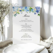 Blue Floral Hydrangea Vrijgezellenfeest Menu