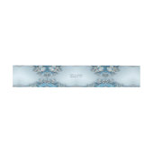 Blue  Floral Invitation Belly Band Uitnodigingen Wikkel (Vlak)
