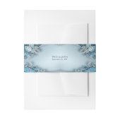 Blue  Floral Invitation Belly Band Uitnodigingen Wikkel (Voorkant Voorbeeld)