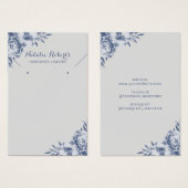  Blue Floral Jewelry Earring Display Visitekaartje (Voorkant /achterkant)