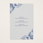  Blue Floral Jewelry Earring Display Visitekaartje (Achterkant)