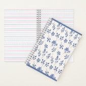 Blue Floral Journal – Elegant Botanical Notebook Notitieboek (Binnen)