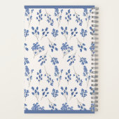 Blue Floral Journal – Elegant Botanical Notebook Notitieboek (Achterkant)