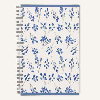 Blue Floral Journal – Elegant Botanical Notebook Notitieboek