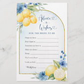 Blue Floral Lemon Main Squeeze Advies en Wensen (Voorkant)