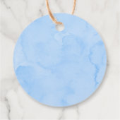 Blue Floral Lemon Main Squeeze Vrijgezellenfeest Bedankjes Labels (Achterkant)