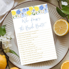 Blue Floral Lemon Wie Kent De Bruid Beste Spel