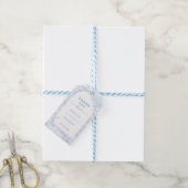 Blue Floral Lijst bruiloft Dank u Gift Label Cadeaulabel (Met Touw)