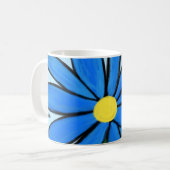 Blue Floral Love Gepersonaliseerde Blauwe Mokken (Voorkant links)