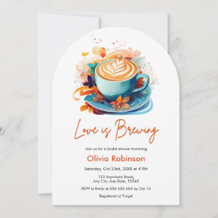Blue Floral Love is het brouwen van koffie Vrijgez Kaart