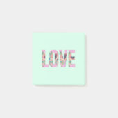 Blue Floral Love Post It Notes (Voorkant)