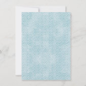 Blue Floral Luncheon Bruids Douche Uitnodiging (Achterkant)