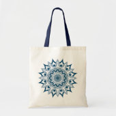 Blue Floral Mandala Canvas tas (Voorkant)
