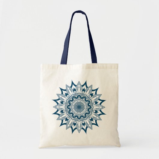 Blue Floral Mandala Canvas tas (Voorkant)