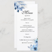 Blue floral Menu (Voorkant / Achterkant)