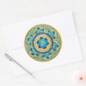 Blue Floral Mexican Tile Sticker (Envelop)