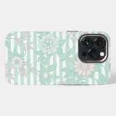 Blue Floral Minimalist iPhone Hoesje (Achterkant horizontaal)