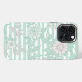 Blue Floral Minimalist iPhone Hoesje (Achterkant horizontaal)
