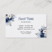 Blue Floral Mixer Visitekaartje (Achterkant)