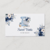 Blue Floral Mixer Visitekaartje (Voorkant)