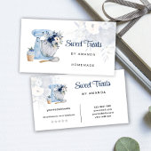 Blue Floral Mixer Visitekaartje