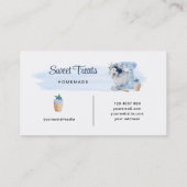 Blue Floral Mixer Visitekaartje (Achterkant)